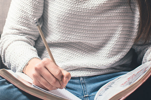 girl writing